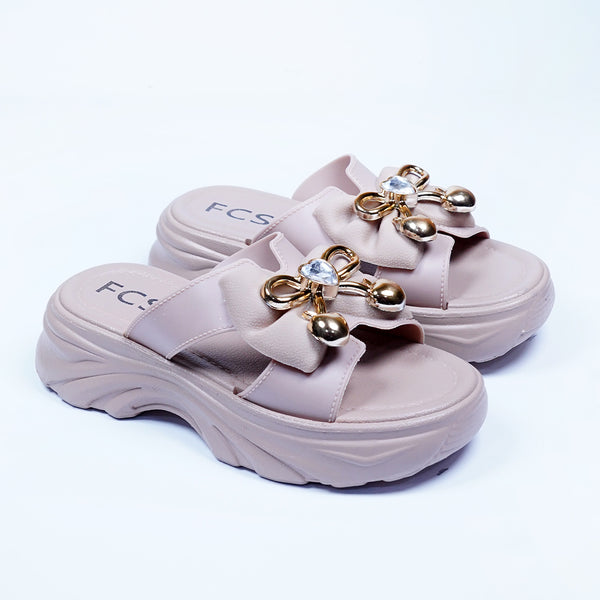 HEART BOW SOFTIE - BEIGE