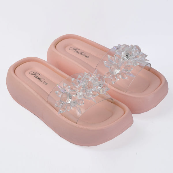 CRYSTAL SAPPHIRE SLIDES - PINK
