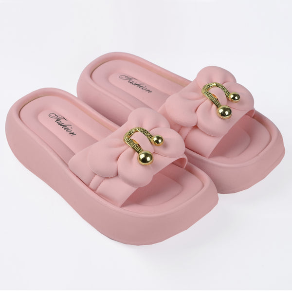 BLUSH BLOOM SLIDES - PINK