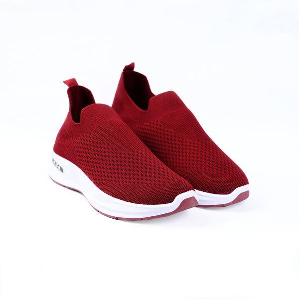 FEMALE SLIP-ON SKECHERS - MEHROON -A1