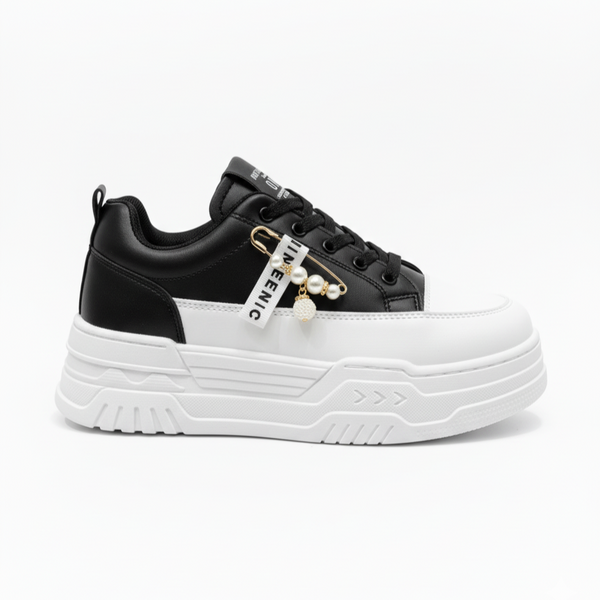 WOMEN HIGHGLEAM SNEAKERS - BLACK - SK2